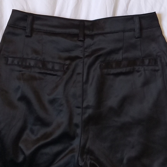 7 For All Mankind Black Pants Satin Size 2 - Picture 11 of 13
